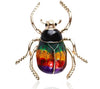 Beetle Iridescent Enamel Metal Brooch