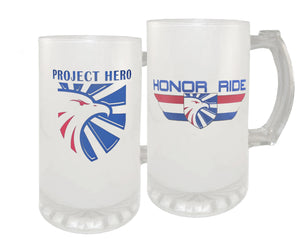 Project Hero Beer Steins Frosted Glass