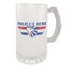 Project Hero Beer Steins Frosted Glass