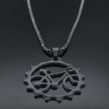 Bike in Sprocket Necklace SS