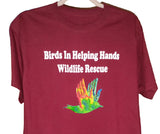 Birds in Helping Hands Volunteer Shirts Maroon