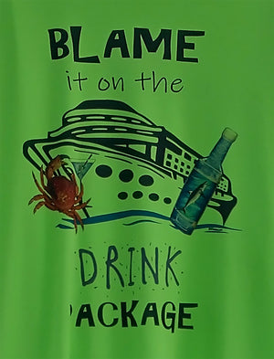 Blame Drink Pkg Mens Shark Beer Bottle T-Shirt