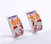 Cat Colorful Multi Face Earrings