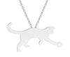 Cat Playing Necklace w Ball Stainless Steel goldtone