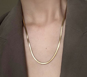 Herringbone Necklace Stainless Steel