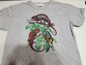 Chameleons 3 Grey Ladies Performance T-Shirts  "cotton feel"