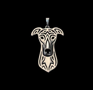 Greyhound Face Necklace