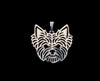 Yorkshire Terrier Short Hair Yorkie Face Necklace