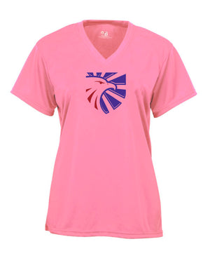 Eagle Crest Ladies Pink V-Neck Performance T-Shirt