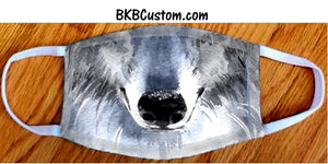 Wolf Artistic Face Mask w Free KN95 Mask