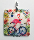 Fun Flamingo Bicycling Purse & Jewelry