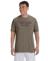 Project Hero Eagle Crest Brown Performance T-Shirts "cotton feel"
