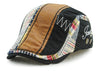 8a Newsboy Brown strip Black Plaid Cap Hat