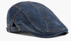 9 Newsboy Blue Denim Curved Seams Cabbie Euro Hat Cap