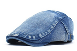 14 Newsboy Plain Blue Jean Flat Hat Cap