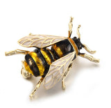 Honey Bee Enamel Rhinestone Brooch Insect