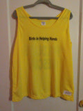 Secret Button Birds in Helping Hands Wildlife Rescue Yellow Men's Tank Top