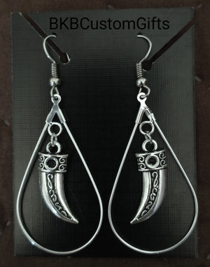 Wolf Tooth in Teardrop Earrings