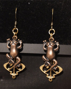 Frog Art Deco earrings