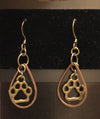 Paw Print copper ring Earrings
