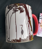 Heron Coffee Mug in the Mangroves