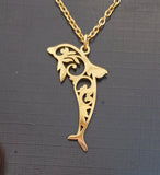 Dolphin Ornate Necklace Stainless Steel