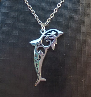 Dolphin Ornate Necklace Stainless Steel