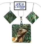 Iguana on Shell Jewelry Set