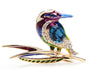 Kingfisher Blue Rhinestone Brooch Bird