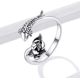 Koi & Lotus Sterling Silver Ring