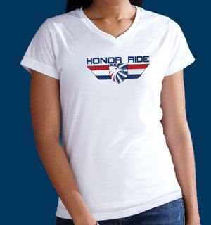 Project Hero Honor Ride Ladies White Performance T-Shirt