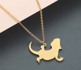 Bearded Dragon feminine Necklace Pendant Stainless Steel