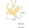 Bearded Dragon feminine Necklace Pendant Stainless Steel