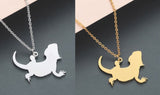 Bearded Dragon feminine Necklace Pendant Stainless Steel