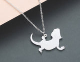 Bearded Dragon feminine Necklace Pendant Stainless Steel