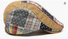 8b Newsboy Brown strip Khaki Plaid Cap Hat