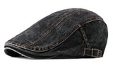 1 Newsboy Blue Jean Side Seams Cabbie Euro Hat Cap