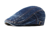 1 Newsboy Blue Jean Side Seams Cabbie Euro Hat Cap