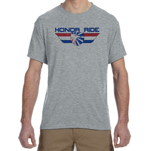 Honor Ride men's Grey Performance T-Shirts "cotton feel"