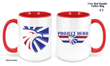 Coffee Mug w/Red 11oz  Project Hero