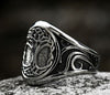 Tree of Life Swirl Side Ring Viking Stainless Steel