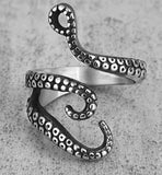 Octopus Tentacles Ring  Stainless Steel