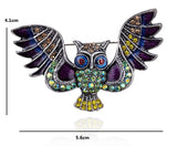 Owl Flying Brooch Bird Pin