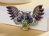 Owl Flying Brooch Bird Pin