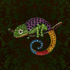 Chameleon Purple, Green, or Blue Green Rhinestone Pin Brooch