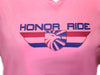 Honor Ride Women's Pink V-Neck Performance T-Shirt