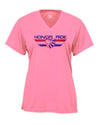 Honor Ride Women's Pink V-Neck Performance T-Shirt