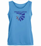 Project Hero Eagle Crest Ride Ladies Columbia Blue Performance Tank Top