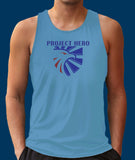 Project Hero Eagle Crest Men's Columbia Blue Performance Tank Top