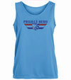 Project Hero Wings Ride Ladies Columbia Blue Performance Tank Top